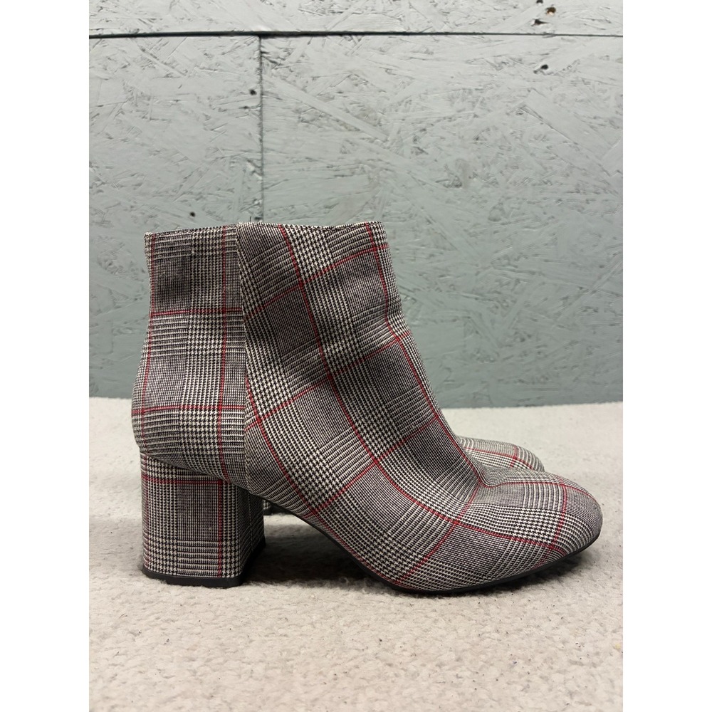 Kelly & Katie Thessa Ankle Booties Women's US 8.5 M‎ Gray Fabric Heels Zipper